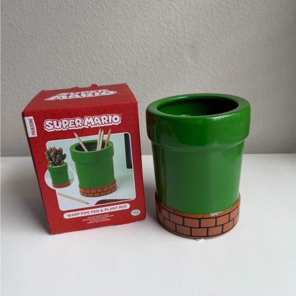 Paladone Other - Paladone Super Mario Warp Pipe Pen & Plant Pot Planter - Gamer Gift NWT